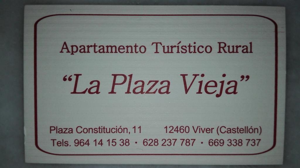 Apartamento Rural La Plaza Vieja Viver  Buitenkant foto